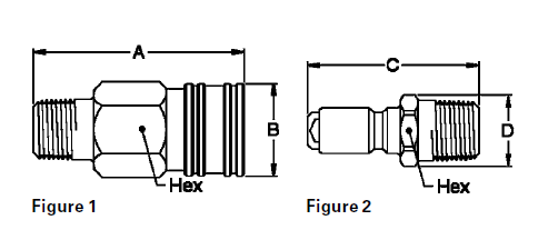 Hansen 180/280 male end connection figures